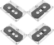 Vaguelly 4pcs 30 Audio Tape Cassette Player Cassettes Cassette Tape Recorder Cassette Recorder Cassette Tape Music Blank Cassette Tapes Recording Transparent Plastic