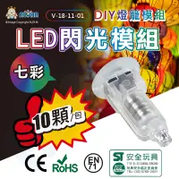 在飛比找PChome24h購物優惠-DIY文創燈籠LED燈配件10入-七彩變色 LED燈芯燈泡 