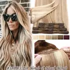 Thick Full Head Double Weft Weft Clip In Hair Extensions Real Remy Human Hair