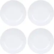 Melamine Dinner Plates, 4pcs 9 Inch Round Salad Plates Lightweight Round Plates Set Meal Plate for Meals Appetizers Dessert Salad Fruit