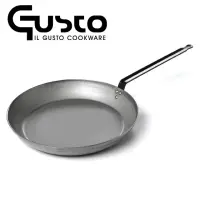 在飛比找momo購物網優惠-【GUSTO】20cm碳鋼平底鍋(厚度3.0mm)