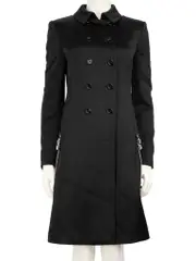 Black Wool Trench Coat