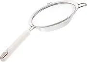 Juice Filter Fruit Strainer Colander Basket Milk Strainer Collapsible Wicker Baskets Slotted Kitchen Bowl Mixing Mesh Mini Essentials Sieve White