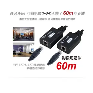 伽利略 VGA 延伸器 60m 公頭 (不含網路線) VGE60M(CN638)