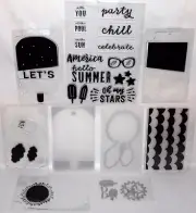 We R memories Keepers Fun in the Sun Metal Dies & Clear Acrylic Stamps Set HTF