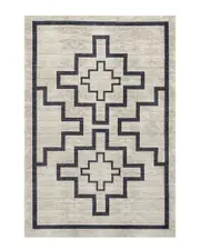 JONATHAN Y Ashkii Minimalist Medallion Machine-Washable Rug