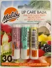 Malibu UVA/UVB Sunscreen Protection 30 SPF Moisturizing Lip Care Balm 3 PACK New