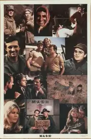 Mash T.V. Show Collage Original Out of Print 1976 Poster 23 X 35
