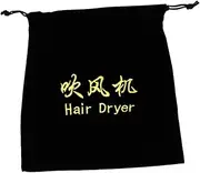 Flannel Hair Dryer Bag Case Hair Dryer Bag for Travel Makeup Bag Velour Hair Curler Travel Bag Hair Dryer Travel Bag Hairdryer Bag Drawstring Grey Large Hair Dryer Bags Clear Black
