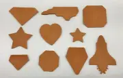 10 Die Cut Leather Patches Labels Laser Engraving Hat Making