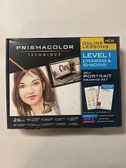 PRISMACOLOR TECHNIQUE ON LINE LESSONS LEVEL 1 Drawing & Shading 26ct Drawing Set