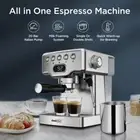 Stainless Steel Coffee Espresso Machine 20 Bar with Milk Frother 1.8L Water Tank