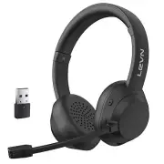 Wireless Headset, Wireless Headset for Work(Noise Cancelling), 60 Hours Wokti...