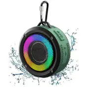 IPX7 Waterproof Shower Speaker 5W Bass Portable Wireless Bluetooth Speaker-Green