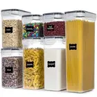 Airtight Food Storage Containers Set, Bpa-Free 7Pcs Plastic Kitchen and Pantry