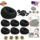 Electric Inflatable Couch Set - 6 Cozy Bean Bag Chairs for Camping and Home Use