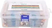 Respicefinem 2600Pcs 1/4W Metal Film Resistors Set, 1Ω to 3MΩ, 1% Tolerance, 130 Values, Assorted Electronic Components for Projects