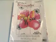 Dimensions Embroidery on Watercolor WOW by Edith Jackson Kit NEW 9x12