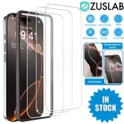 For iPhone 16e 16 15 14 13 12 11 Pro XS Max XR X Plus Glass Screen Protector x3