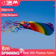 9KM Giant 8M Spinning Windsock Line Laundry Shaped Kite Super Turbine Diameter 1