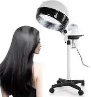 Hair Dryer Hood, Digital Hooded Floor Hair Dryer with Timer, Temperature Control, Stand Up Rolling Wheels Salon Hair Color Processor Accelerator for Hair Coloring Perming Conditioning