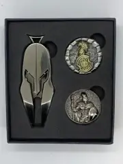 Spartan Golf Tools Combo, Spartan Helmet Divot Tool, 2 Ball Markers