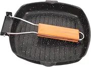 Kisangel Portable Carbon Steel Frying Pan Non-Stick Egg Pan Foldable Easy to Use