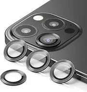 [4 Pack] T Tersely Camera Lens Screen Protector for iPhone 14 Pro/iPhone 14 Pro Max 2022, 9H Transparent Camera Tempered Glass Grade Protective Cover - Graphite