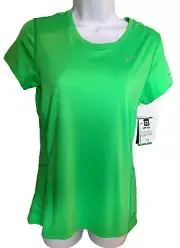 NEW! NIKE [S] Women Miler REFLECTIVE Running/Yoga/Gym Shirt-Green 519829-370