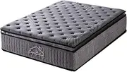 Royal Comfort Casa Decor PIllowtop Bamboo Pocket Spring Mattress, Charcoal, King Single