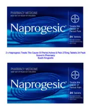 2 x Naprogesic Treats The Cause Of Period Aches & Pain 275mg Tablets 24 Pack