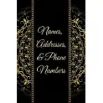 NAMES, ADDRESSES, & PHONE NUMBERS: ADDRESS BOOK WITH ALPHABET INDEX ( SMALL TABBED ADDRESS BOOK ).