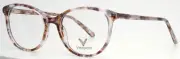 VIEWPOINT 411 681 Pink Brown Crystal Multi Womens Eyeglasses 53-18-140 B:44