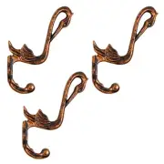 Set of 3 Cast Iron Pelican Shape Coat Hooks Wall Art Decor-Pelican Shape Hang...