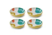 4PK Mikasa Abstract Pattern Ceramic Bowl Salad Round Dinnerware 21cm Yellow