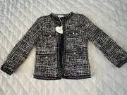 NWT JS Millenium Tweed Office Jacket with Pearl Accents - Women's Size Medium
