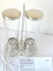 Pampered Chef Elegant Salt & Pepper Grinder Set