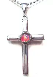 Australia Natural Black Triplet Opal Pendant Solid Silver SetFREE JEWELLERY BOX!
