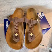 Birkenstock New w/o Box Gizeh Braided Habana Oiled Leather Size 39