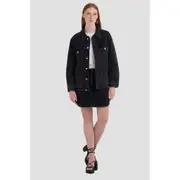 Replay Womens Denim Jacket w/ Jewel Buttons Grey