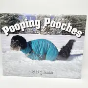 2025 Pooping Pooches Dog Calendar, White Elephant Gag Gift Exchange Yankee Swap
