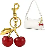 [Nalefow] 3PCS Vintage Pearl Bag Extender Chain Purse Strap Extenders Sweet Cherry Bag Charm Keychain Purse Handbags