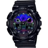 在飛比找ETMall東森購物網優惠-CASIO G-SHOCK 虛擬彩虹防磁雙顯計時錶/GA-1