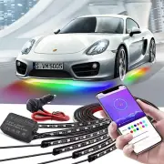 Universal Fit Bluetooth LED Strip Lights Kit - 6 Waterproof Car Lights