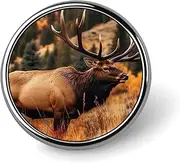 [FZMVSQH] Wild Animals Printed Round Button Pin Badges Metal Pinback Buttons 1 Inch Pins for Hat Shirt Clothing Bags Decoration, Circular, Aluminum