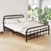 Artiss Metal Bed Frame Double Size LEO Black