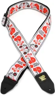 Ernie Ball Jacquard Guitar Strap - Red Bird Winter (3-pack) Bundle
