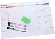 LAPYAPPE Magnetic Calendar Whiteboard Refrigerator Planner with Brush Easy to Wipe for Monthly Scheduling and Reminders for Home Office and School