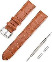 [Jumpsunfun] Watch Band 12mm~24mm, Genuine Leather Watch Strap, Calf Leather Replacement Strap (Come with Replacement Tool and Spring Bar)