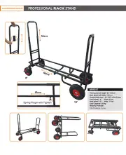 Haze All-Terrain Adjustable Expandable Utility Cart, Payload 250kg. BK. MXS017